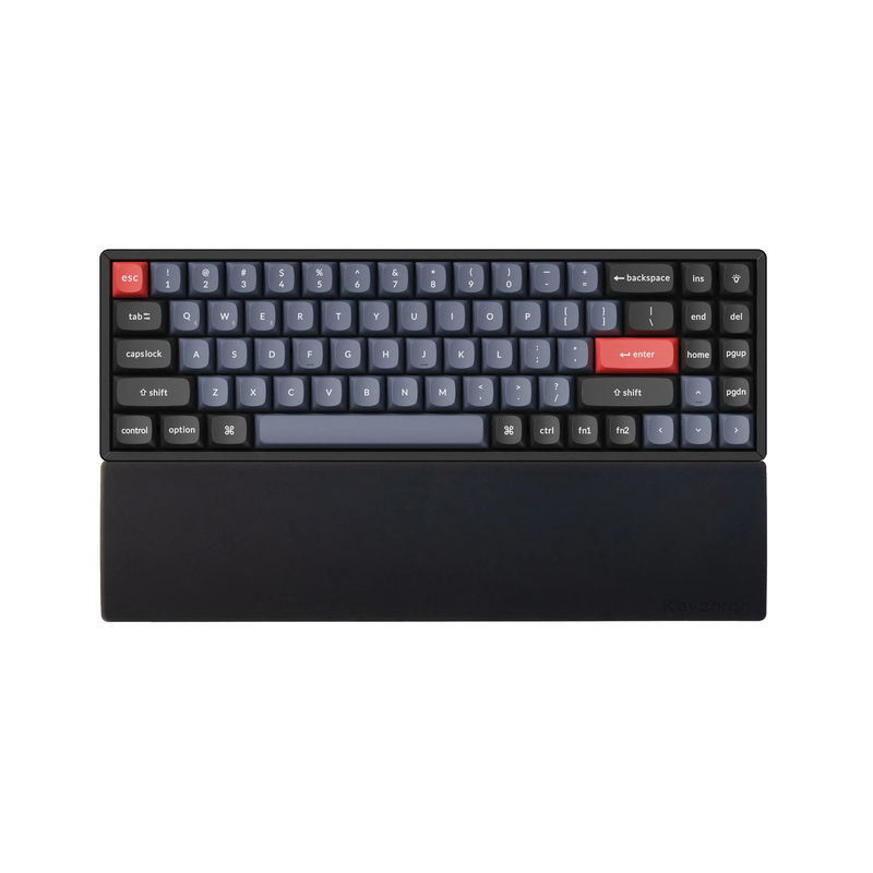 Keychron Silicone Palm Rest - Color:Black - Keyboard Profile:Normal Profile - Keyboard Version:K14 / K14 Pro