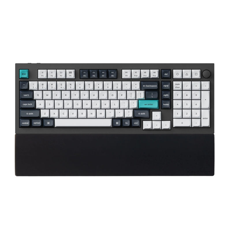 Keychron Silicone Palm Rest - Color:Black - Keyboard Profile:Normal Profile - Keyboard Version:Q12 / Q5 Pro / Q5 Max / Q5 HE / L3