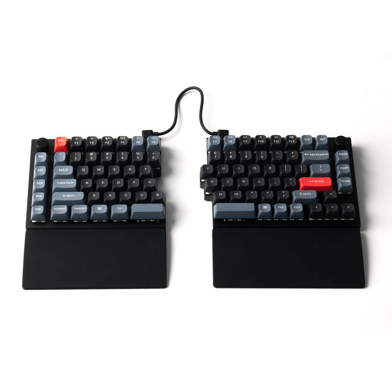 Keychron Silicone Palm Rest - Color:Black - Keyboard Profile:Normal Profile - Keyboard Version:Q11