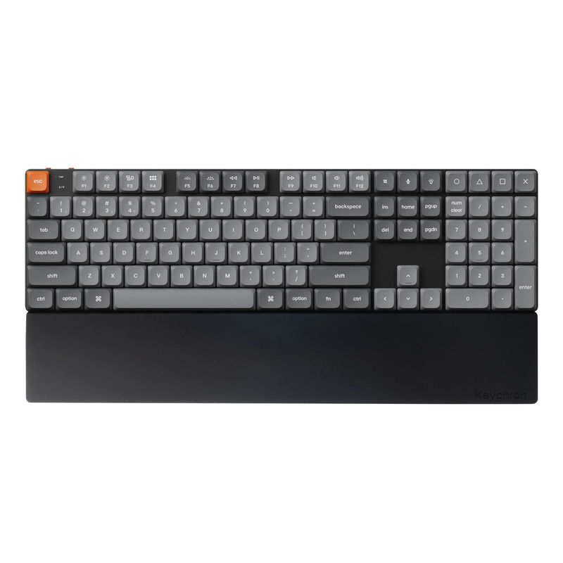 Keychron Silicone Palm Rest - Color:Black - Keyboard Profile:Low Profile - Keyboard Version:K5 SE / K5 Version 2 / K5 Max / K5 Pro