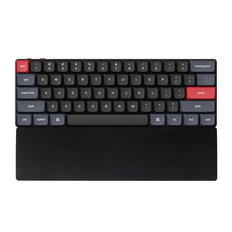Keychron Silicone Palm Rest - Color:Black - Keyboard Profile:Low Profile - Keyboard Version:K9 Pro