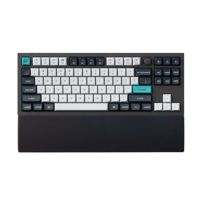 Keychron Silicone Palm Rest - Color:Black - Keyboard Profile:Normal Profile - Keyboard Version:Q3 / Q3 Max / Q3 Pro / Q3 HE / V3 / V3 Max / C3 Pro