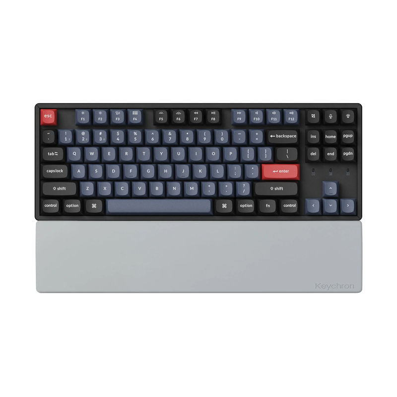 Keychron Silicone Palm Rest - Color:Gray - Keyboard Profile:Normal Profile - Keyboard Version:K8 / K8 Version 2 / K8 Pro / K8 Max / C1 / C1 Pro / L4