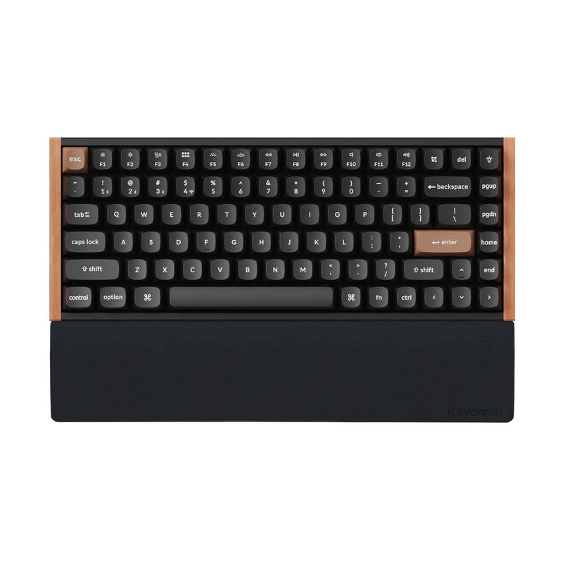 Keychron Silicone Palm Rest - Color:Black - Keyboard Profile:Normal Profile - Keyboard Version:K2 / K2 Pro / K2 Max / K2 HE / K6 / K6 Pro
