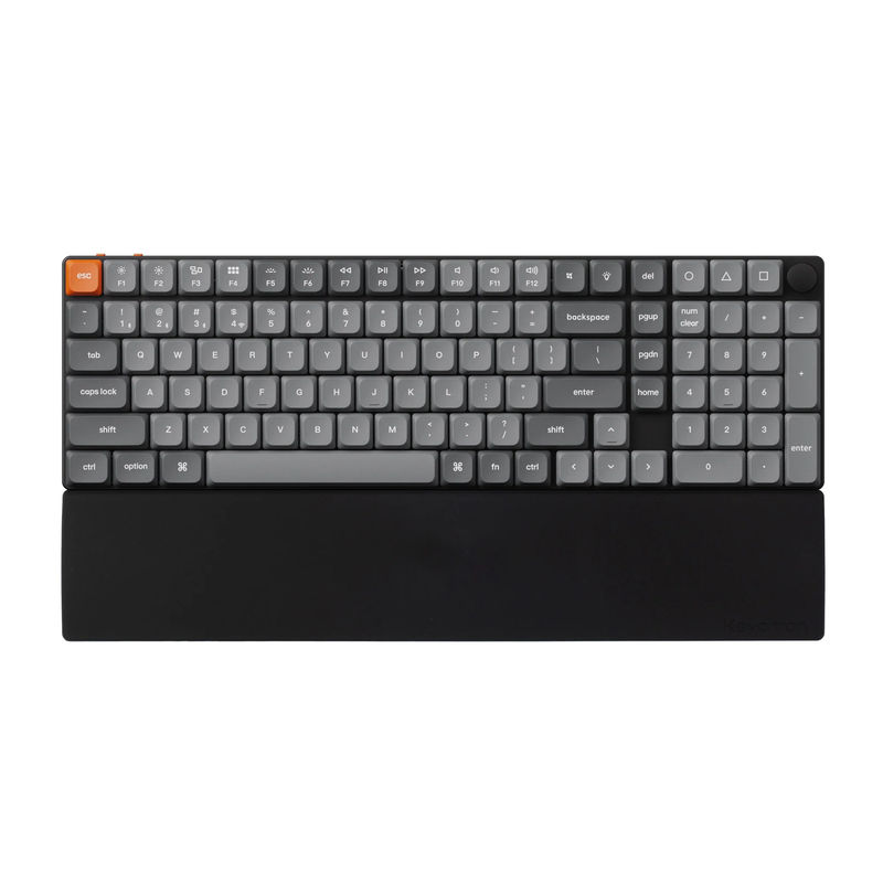 Keychron Silicone Palm Rest - Color:Black - Keyboard Profile:Low Profile - Keyboard Version:K17 Pro / K17 Max
