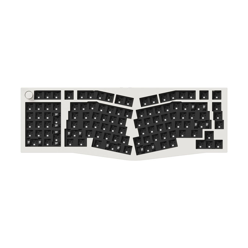 Keychron Q14 Max (Alice Layout) QMK Wireless Custom Mechanical Keyboard - Type:Barebone Knob - Color:Shell White - Switches:Barebone