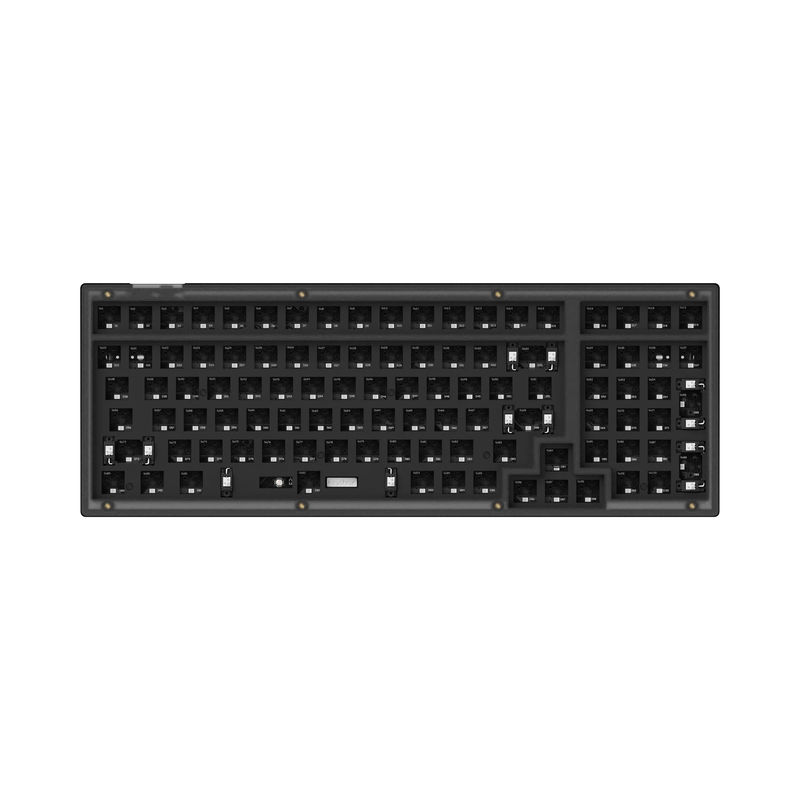 Keychron V5 QMK Custom Mechanical Keyboard - Type:Barebone - Color:Frosted Black (Translucent) - Switches:Barebone