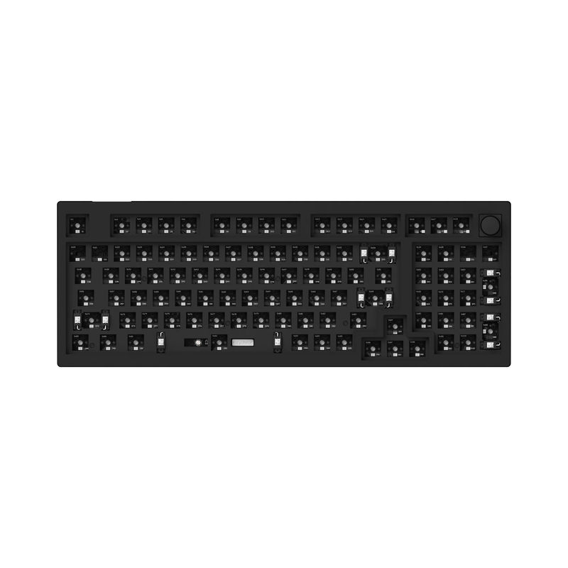 Keychron V5 QMK Custom Mechanical Keyboard - Type:Barebone Knob - Color:Carbon Black (Non-transparent) - Switches:Barebone