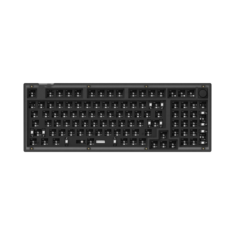 Keychron V5 QMK Custom Mechanical Keyboard - Type:Barebone Knob - Color:Frosted Black (Translucent) - Switches:Barebone
