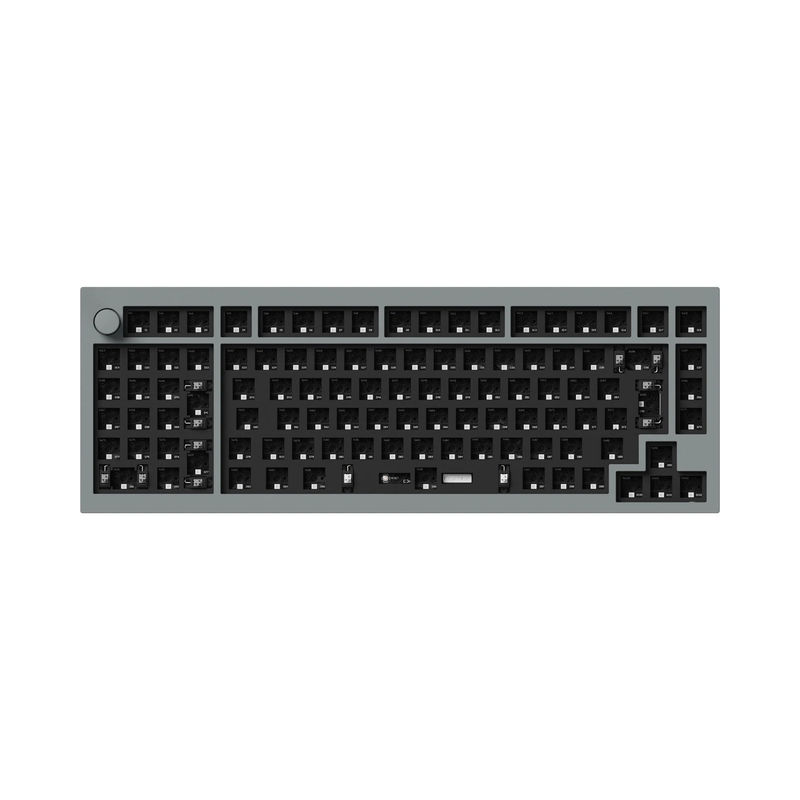 Keychron Q12 QMK Custom Mechanical Keyboard - Type:Barebone ISO Knob - Color:Silver Grey - Switches:Barebone