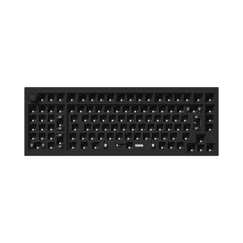 Keychron Q12 QMK Custom Mechanical Keyboard - Type:Barebone ISO Knob - Color:Carbon Black - Switches:Barebone
