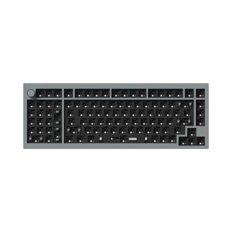 Keychron Q12 QMK Custom Mechanical Keyboard - Type:Barebone Knob - Color:Silver Grey - Switches:Barebone