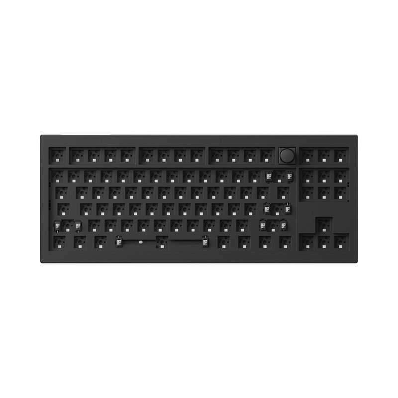 Keychron V3 Max QMK/VIA Wireless Custom Mechanical Keyboard - Type:Barebone Knob - Color:Carbon Black - Switches:Barebone