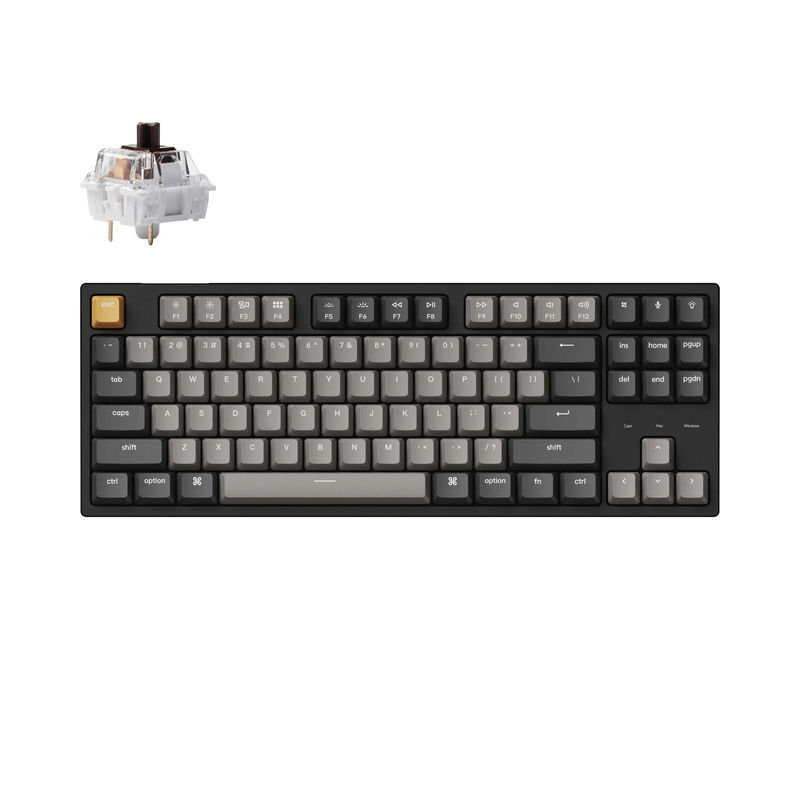 Keychron C1 Pro QMK/VIA Wired Mechanical Keyboard - Version:RGB Backlight - Switch Option:K Pro Brown