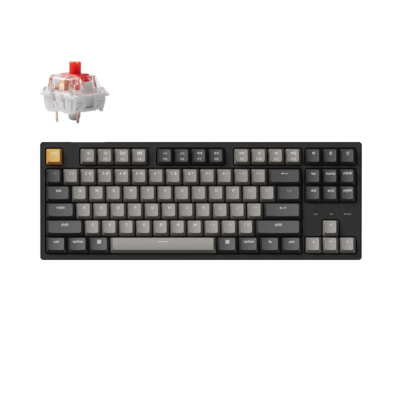 Keychron C1 Pro QMK/VIA Wired Mechanical Keyboard - Version:RGB Backlight - Switch Option:K Pro Red