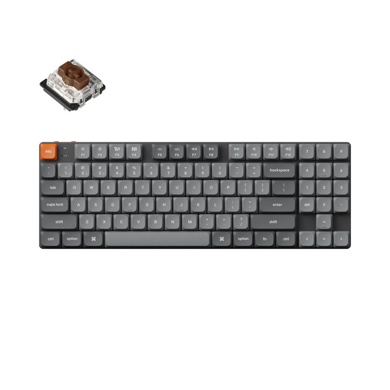 Keychron K13 Max QMK/VIA Wireless Custom Mechanical Keyboard - Version:RGB Backlight - Switch Type:Low Profile Gateron Mechanical - Switch Option:Brown