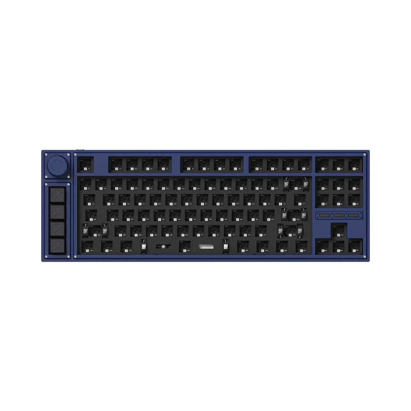 Lemokey L3 QMK/VIA Wireless Custom Mechanical Keyboard - Type:Barebone Knob - Color:Navy Blue - Switches:Barebone