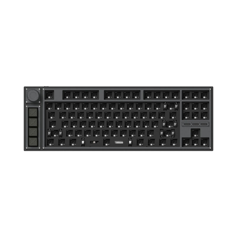 Lemokey L3 QMK/VIA Wireless Custom Mechanical Keyboard - Type:Barebone Knob - Color:Carbon Black - Switches:Barebone