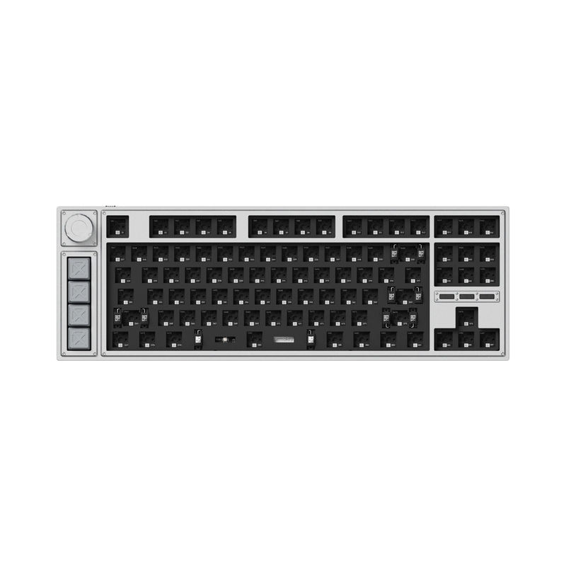 Lemokey L3 QMK/VIA Wireless Custom Mechanical Keyboard - Type:Barebone Knob - Color:Space Silver - Switches:Barebone