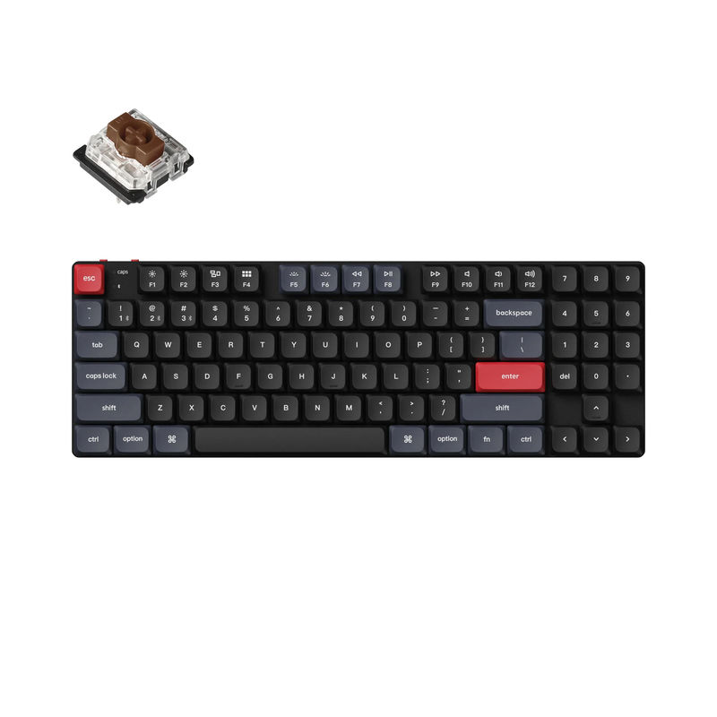 Keychron K13 Pro QMK/VIA Wireless Custom Mechanical Keyboard - Version:RGB Backlight - Switch Type:Low Profile Gateron Mechanical - Switch Option:Brown