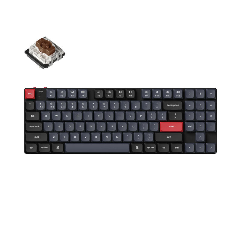 Keychron K13 Pro QMK/VIA Wireless Custom Mechanical Keyboard - Version:RGB Backlight - Switch Type:Low Profile Gateron Mechanical (Hot-Swappable) - Switch Option:Brown