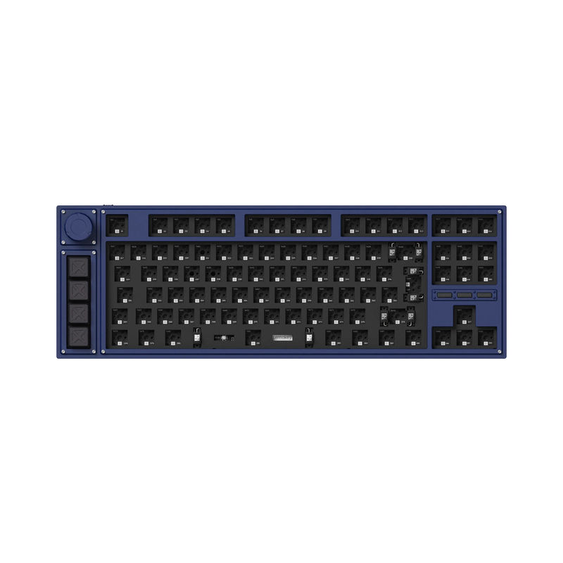 Lemokey L3 QMK/VIA Wireless Custom Mechanical Keyboard ISO Layout Collection - Type:Barebone Knob ISO - Layout Version:Barebone Knob (Navy Blue) - Switches:Barebone