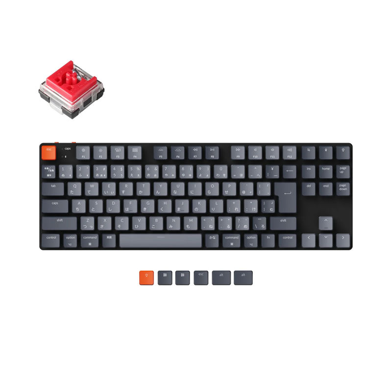Keychron K1 SE Wireless Mechanical Keyboard (Japan JIS Layout) - Version 5 - Version:White Backlight - Switch Type:Low Profile Keychron Optical (Hot-Swappable) - Switch Option:Red