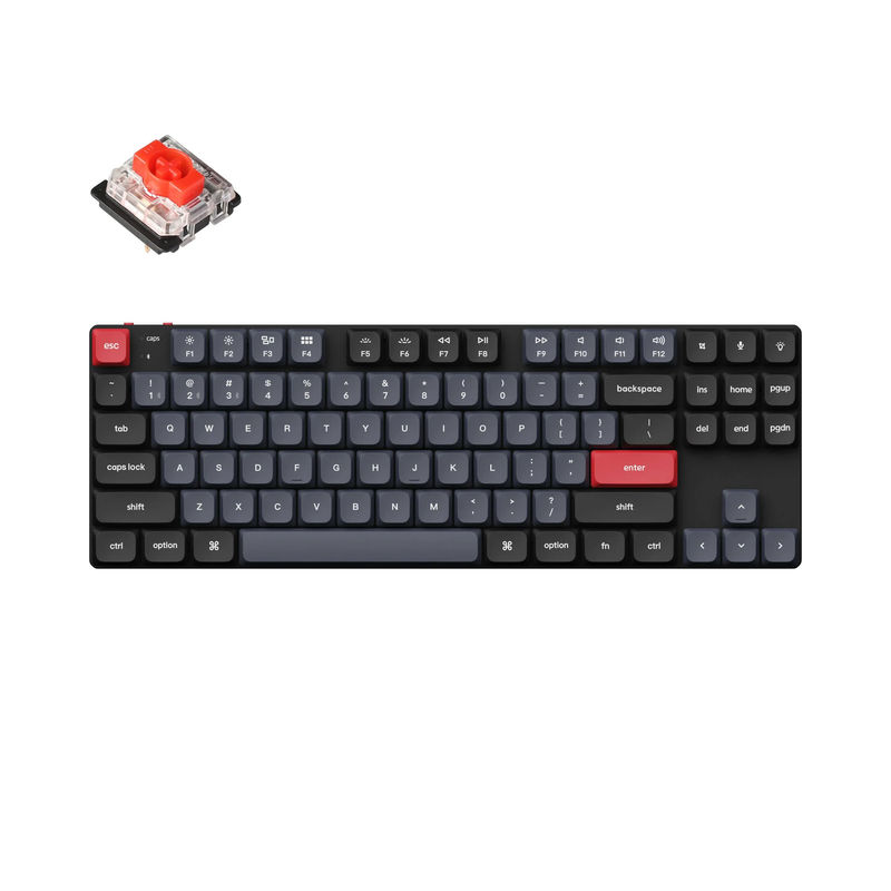 Keychron K1 Pro QMK/VIA Wireless Custom Mechanical Keyboard - Version:RGB Backlight - Switch Type:Low Profile Gateron Mechanical (Hot-Swappable) - Switch Option:Red