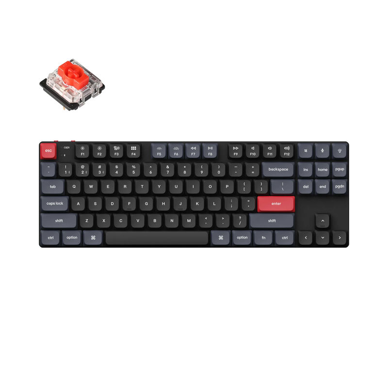 Keychron K1 Pro QMK/VIA Wireless Custom Mechanical Keyboard - Version:RGB Backlight - Switch Type:Low Profile Gateron Mechanical - Switch Option:Red