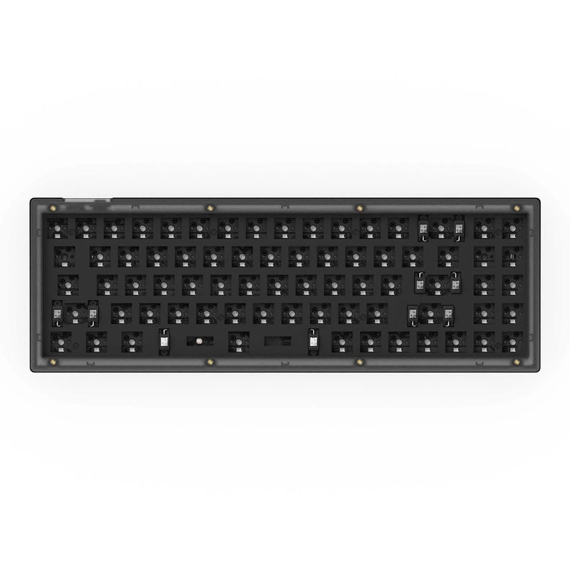 Keychron V7 QMK Custom Mechanical Keyboard - Type:Barebone - Color:Frosted Black (Translucent) - Switches:Barebone