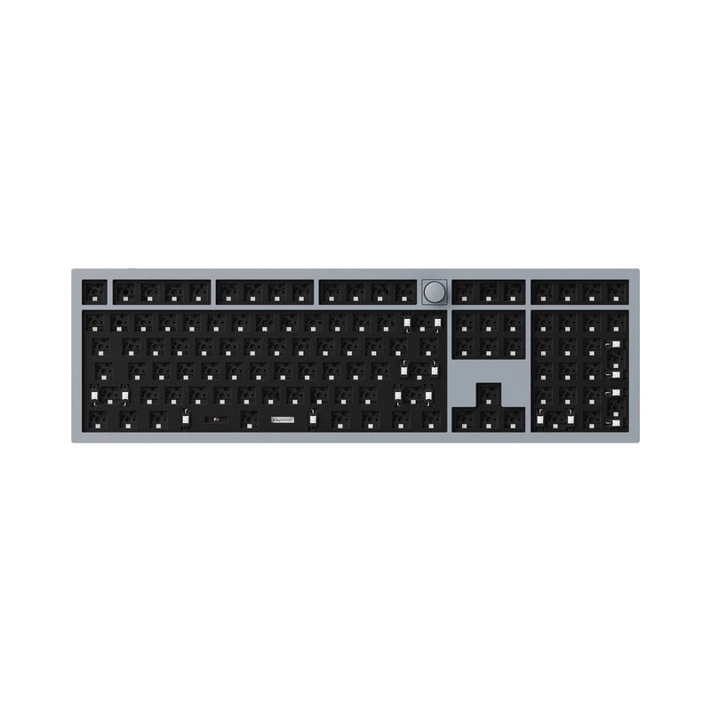 Keychron Q6 QMK Custom Mechanical Keyboard - Type:Barebone Knob - Color:Silver Grey - Switches:Barebone