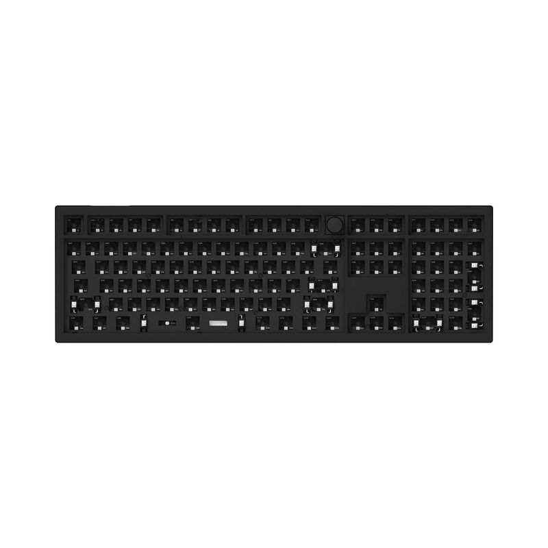 Keychron V6 QMK Custom Mechanical Keyboard - Type:Barebone Knob - Color:Carbon Black (Non-transparent) - Switches:Barebone