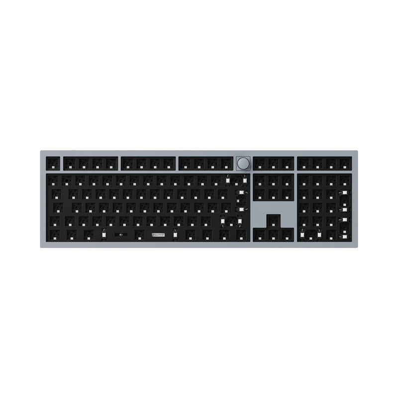 Keychron Q6 QMK Custom Mechanical Keyboard ISO Layout Collection - Type:Barebone ISO Knob - Layout Version:Barebone Knob (Silver Grey) - Switches:Barebone