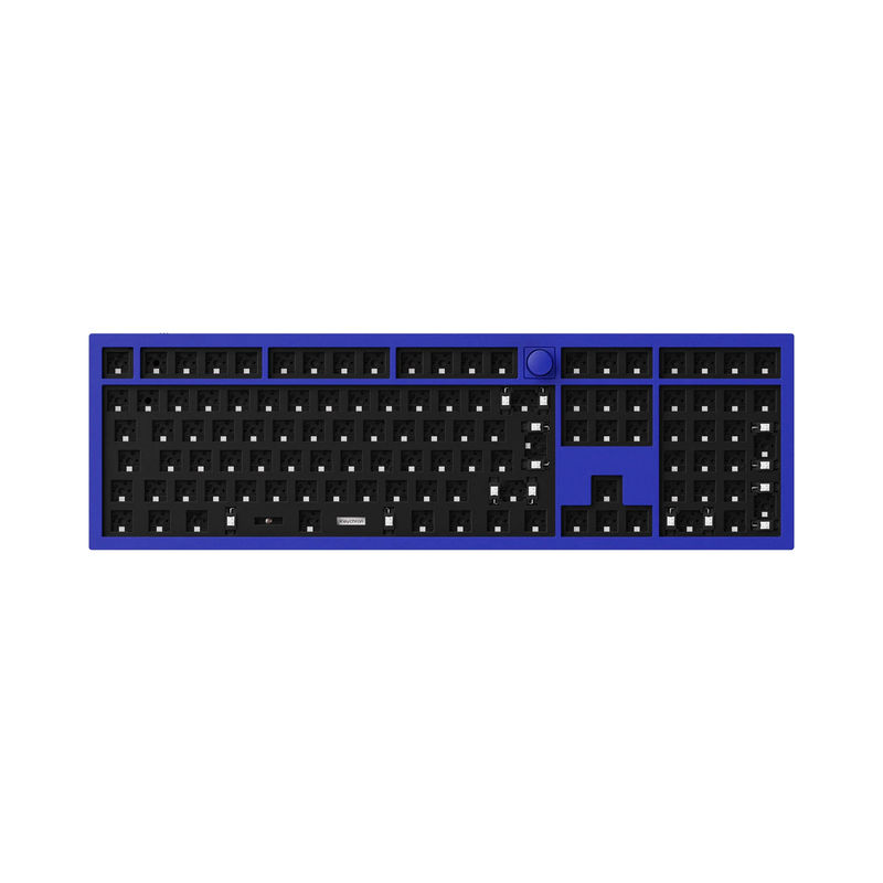 Keychron Q6 QMK Custom Mechanical Keyboard ISO Layout Collection - Type:Barebone ISO Knob - Layout Version:Barebone Knob (Navy Blue) - Switches:Barebone