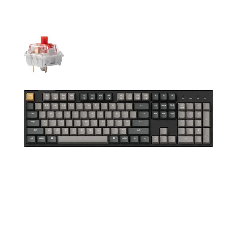 Keychron C2 Pro QMK/VIA Wired Mechanical Keyboard - Version:RGB Backlight - Switch Option:K Pro Red