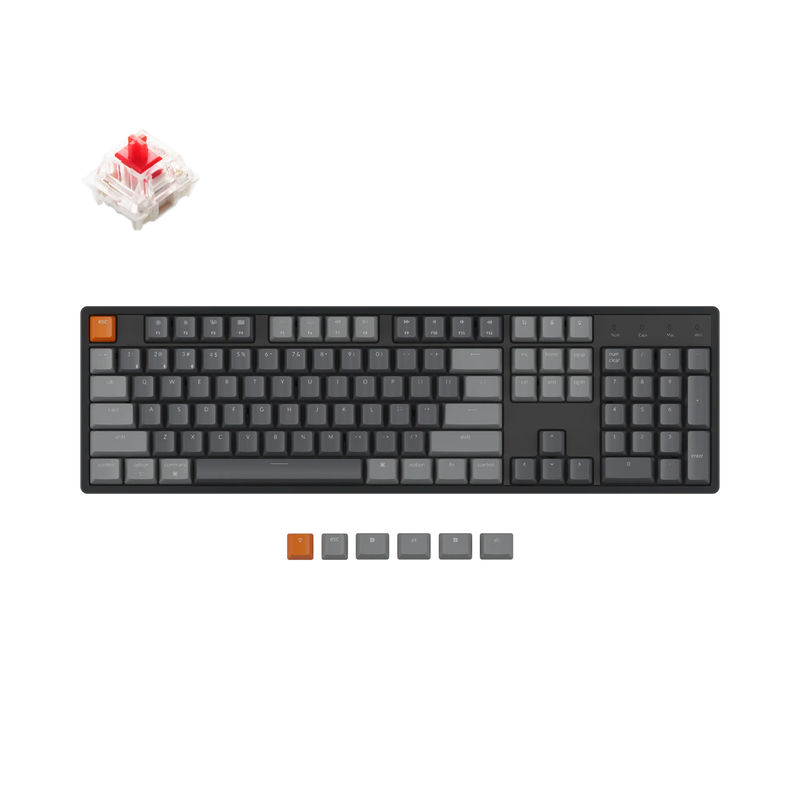 Keychron K10 Wireless Mechanical Keyboard - Version:RGB Backlight Aluminum Frame - Switch Type:Gateron G Pro Mechanical - Switch Option:Red