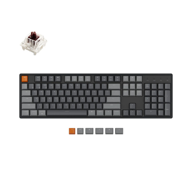 Keychron K10 Wireless Mechanical Keyboard - Version:RGB Backlight Aluminum Frame - Switch Type:Gateron G Pro Mechanical - Switch Option:Brown