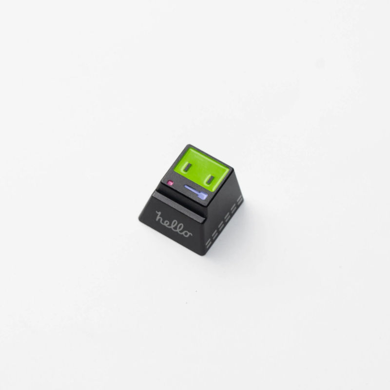 Keychron Cute Computer Aluminum Alloy Artisan Keycap - Size:1u - Colorways:Black