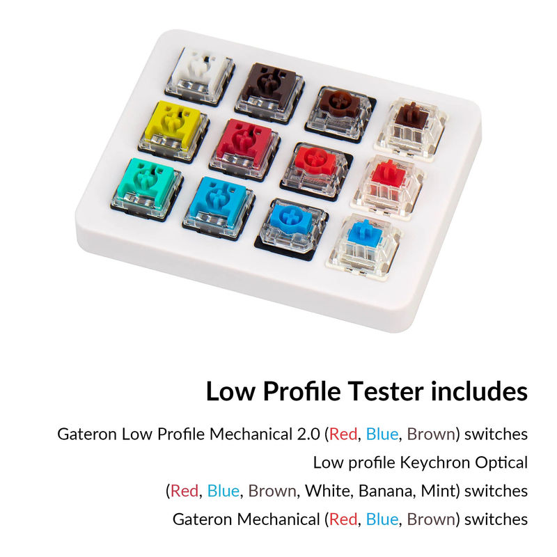 Low Profile Keychron Optical Switch Set - 87 Pcs - Option:Low Profile Tester - Quantity for one set:12 Switches
