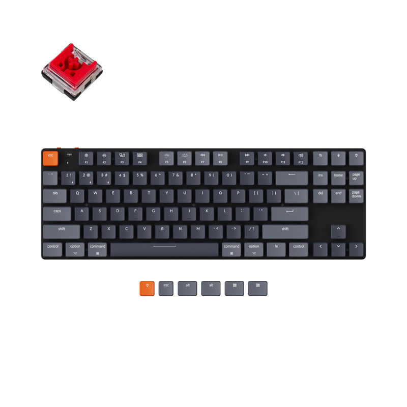 Keychron K1 SE Wireless Mechanical Keyboard (Version 5) - Version:RGB Backlight - Switch Type:Low Profile Keychron Optical (Hot-Swappable) - Switch Option:Red