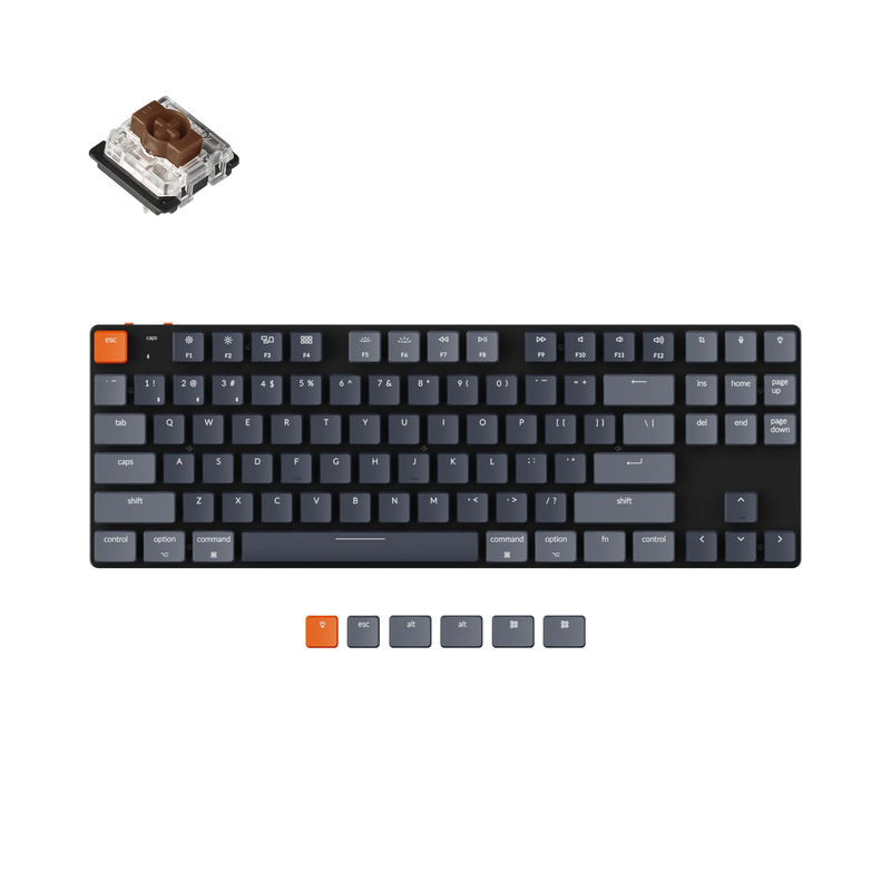 Keychron K1 SE Wireless Mechanical Keyboard (Version 5) - Version:RGB Backlight - Switch Type:Low Profile Gateron Mechanical - Switch Option:Brown