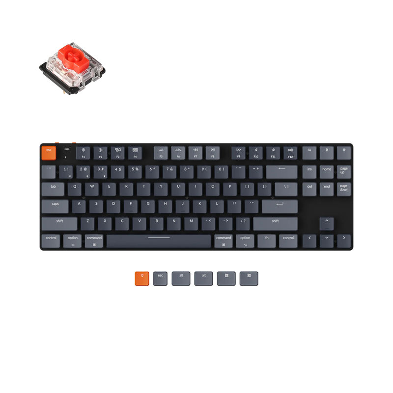 Keychron K1 SE Wireless Mechanical Keyboard (Version 5) - Version:RGB Backlight - Switch Type:Low Profile Gateron Mechanical - Switch Option:Red