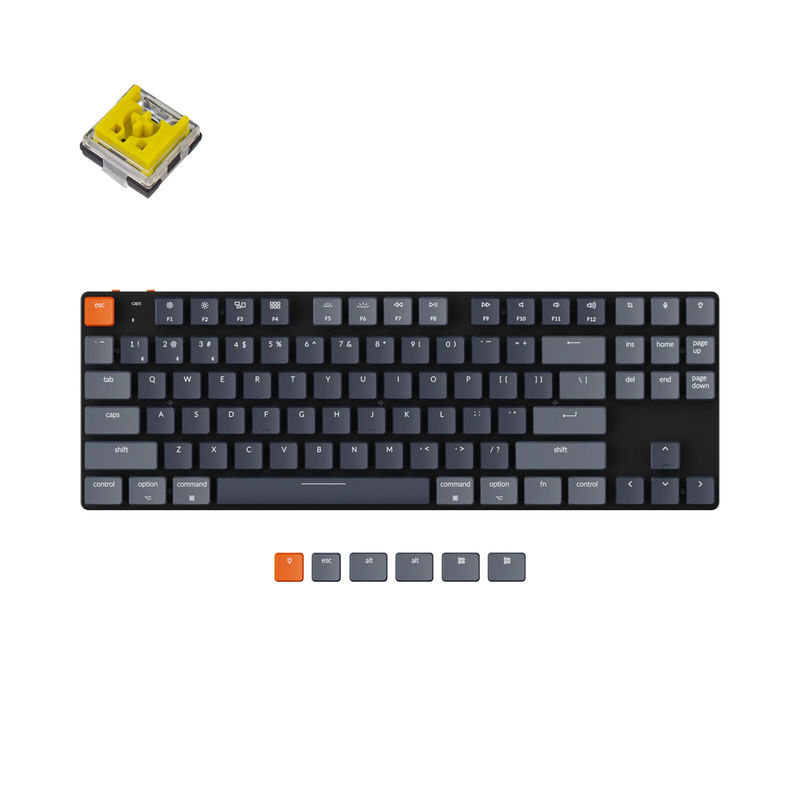 Keychron K1 SE Wireless Mechanical Keyboard (Version 5) - Version:RGB Backlight - Switch Type:Low Profile Keychron Optical (Hot-Swappable) - Switch Option:Banana
