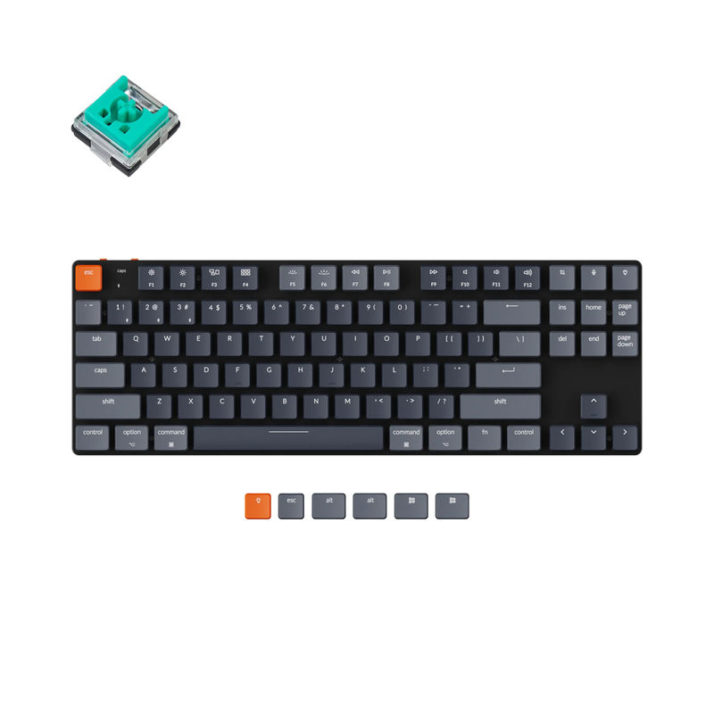 Keychron K1 SE Wireless Mechanical Keyboard (Version 5) - Version:RGB Backlight - Switch Type:Low Profile Keychron Optical (Hot-Swappable) - Switch Option:Mint