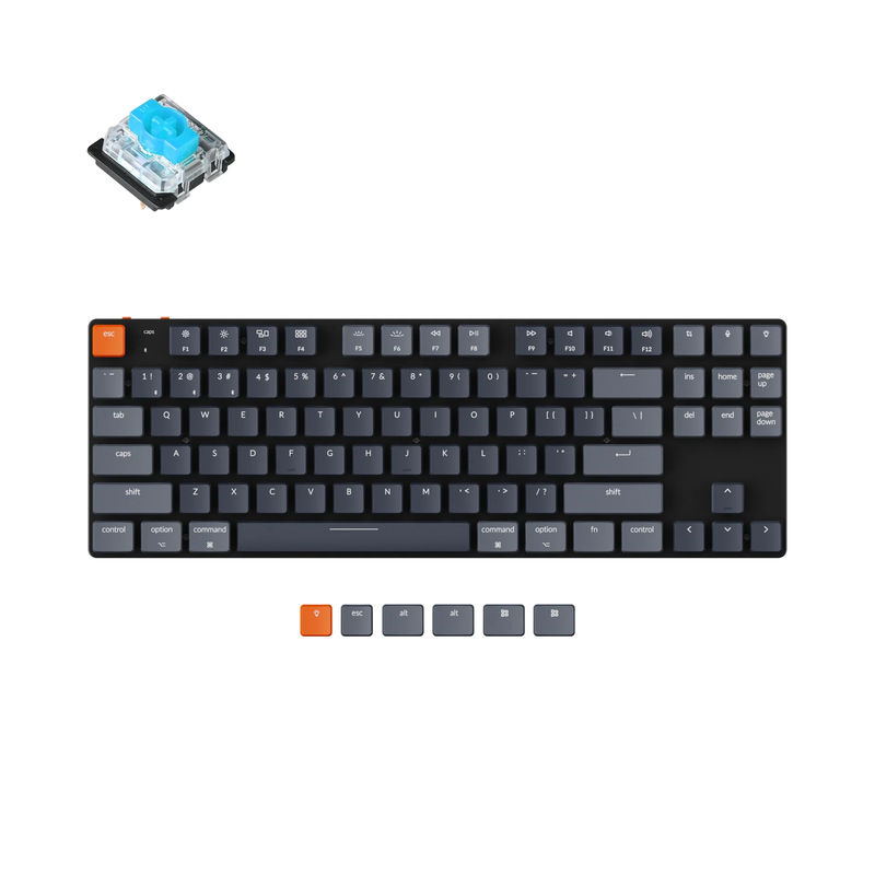 Keychron K1 SE Wireless Mechanical Keyboard (Version 5) - Version:RGB Backlight - Switch Type:Low Profile Gateron Mechanical - Switch Option:Blue