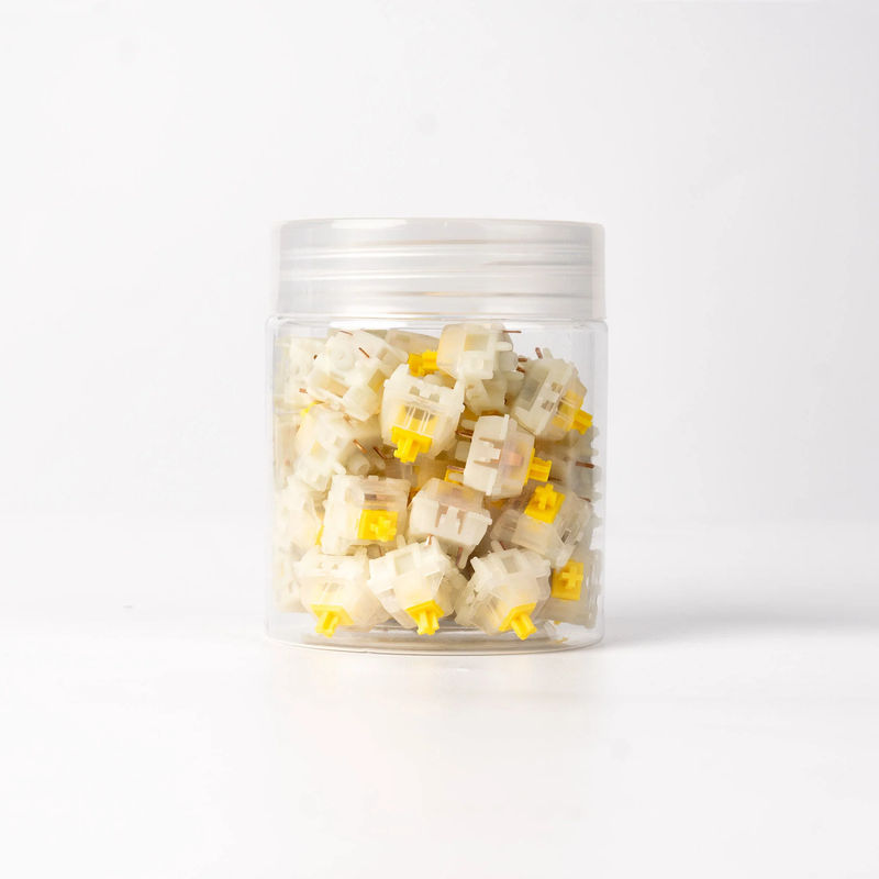 Gateron Cap V2 Switch Set - Switch Option:Cap Milky-Yellow - Quantity of one set:45 Switches