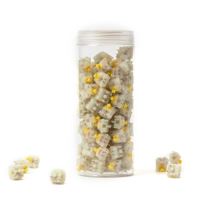 Gateron KS-3 Milky Pro Switch - Option:Yellow - Quantity of one set:110 Switches