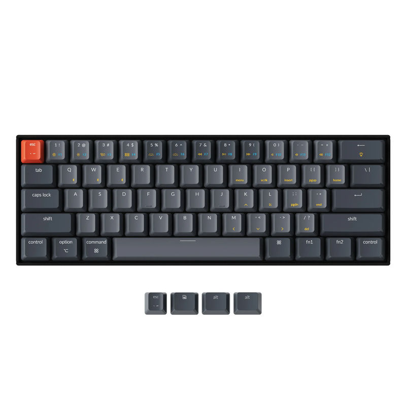 Keychron K12 Keycap Set - Version:Backlight Shine Through - Color Scheme:Grey