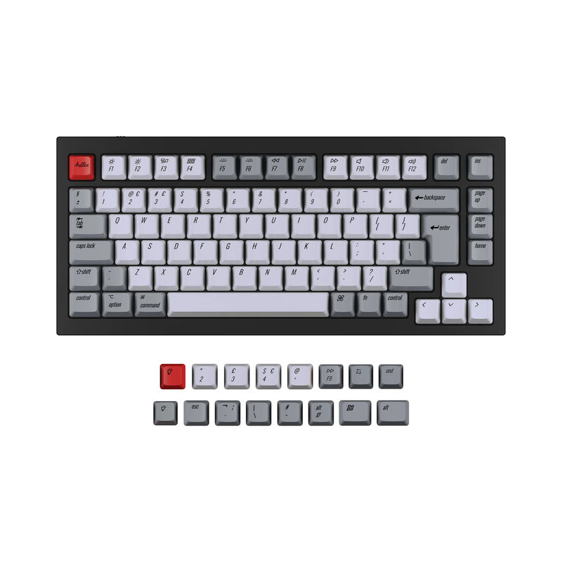 ISO Q1 & Q1 Pro & V1 & K2 & K2 Pro OEM Dye-Sub PBT Keycap Set - Version:K2 HE & Q1 HE & Q1 & Q1 Pro & V1 & K2 & K2 Pro OEM Keycap Set - Keyboard Version:UK-ISO