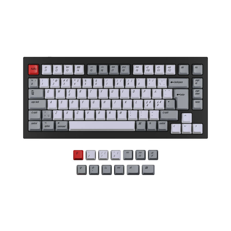 ISO Q1 & Q1 Pro & V1 & K2 & K2 Pro OEM Dye-Sub PBT Keycap Set - Version:K2 HE & Q1 HE & Q1 & Q1 Pro & V1 & K2 & K2 Pro OEM Keycap Set - Keyboard Version:Nordic-ISO